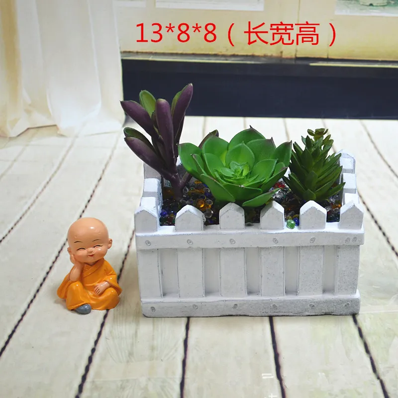 Садовый орнамент маленький забор садовые горшки для цветов из красной глины