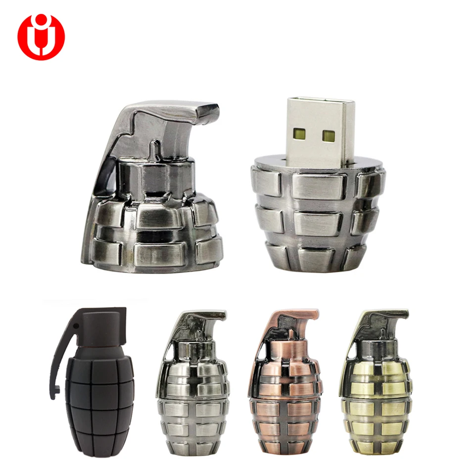Металлический USB флеш-накопитель в стиле ретро с гранатами 64 ГБ 2 0 32 16 8 4 Гб