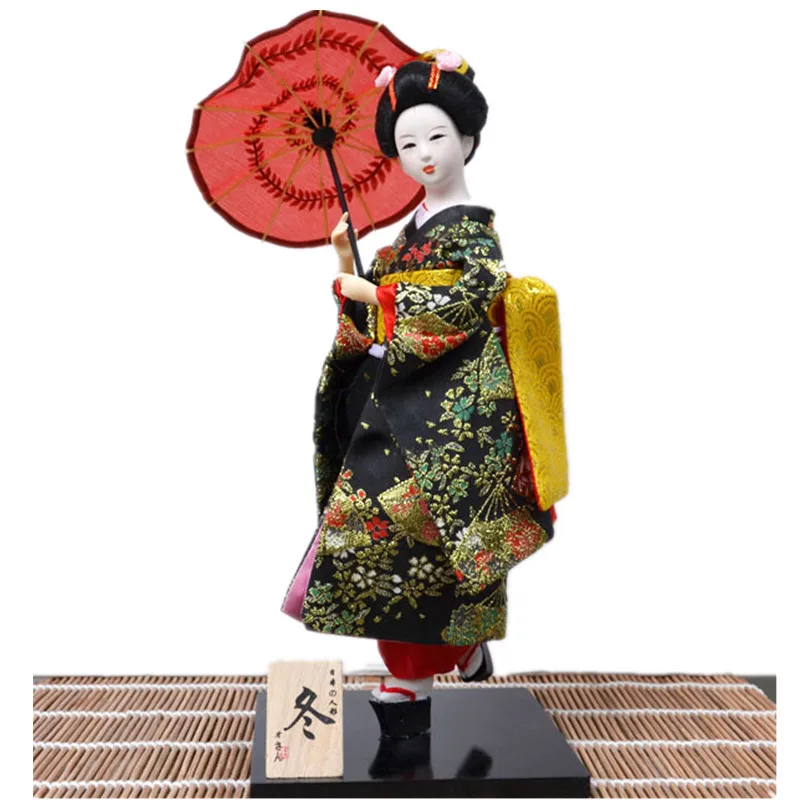 30 см милые декоративные антикварные статуэтки гейши ремесло гейш с зонтичной