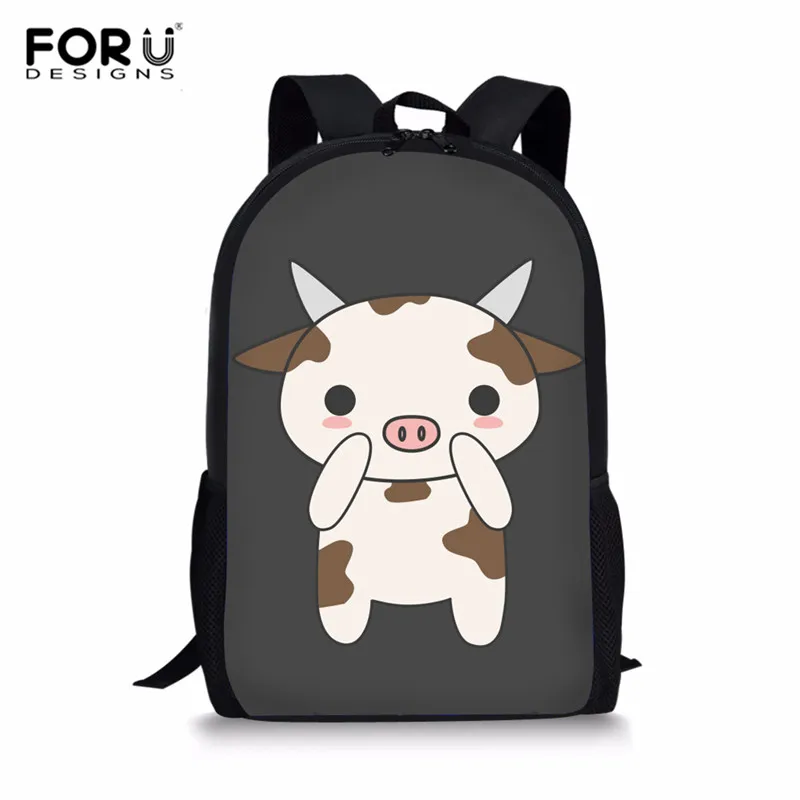 Z3134C FORUDESIGNS/крутой детский школьный рюкзак из коровьей кожи для подростков, вместительный школьный рюкзак для девочек и мальчиков, сумка для книг, mochila - Цвет: Z3134C