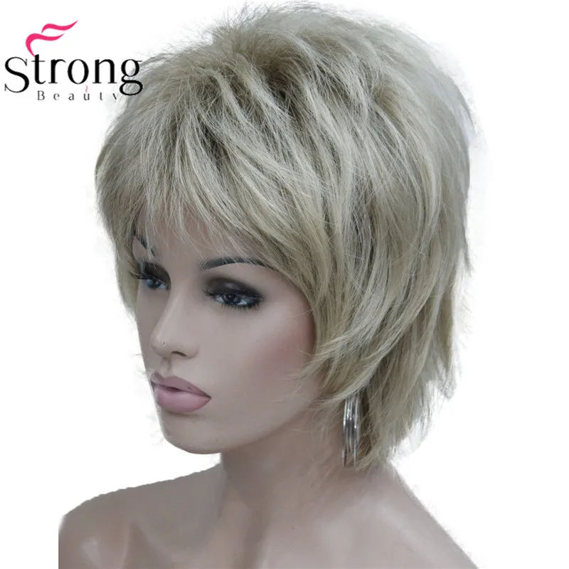 StrongBeauty светлые короткие флип-ап, мягкий и полный синтетический парик выбор цвета