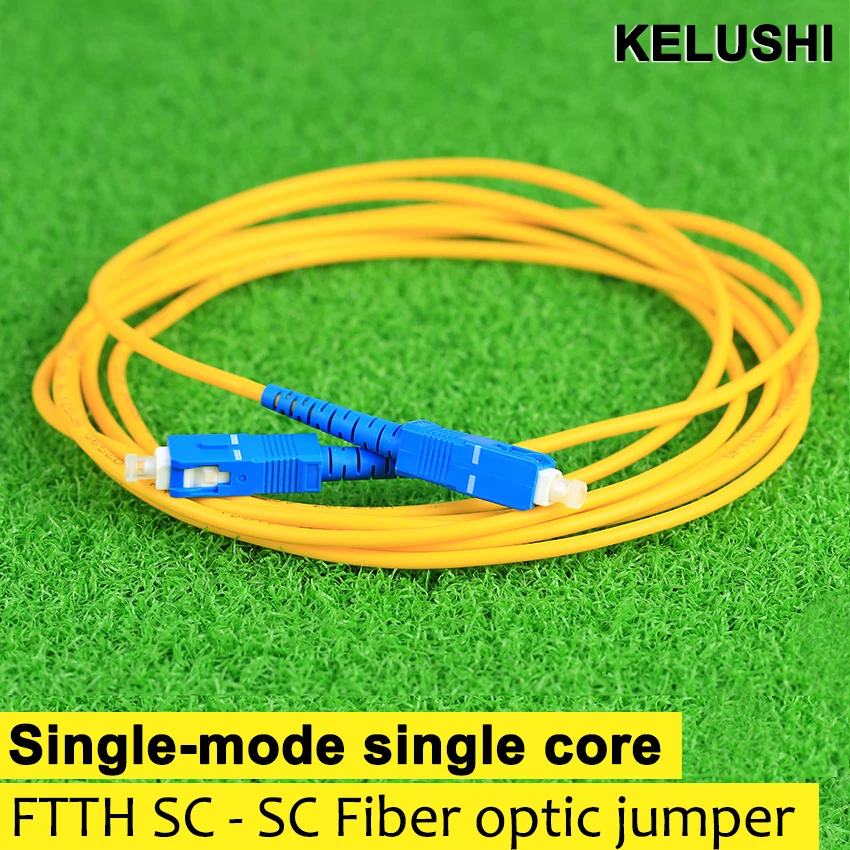 SC-SC волоконно-оптический джемпер FTTH однорежимный одножильный волоконный