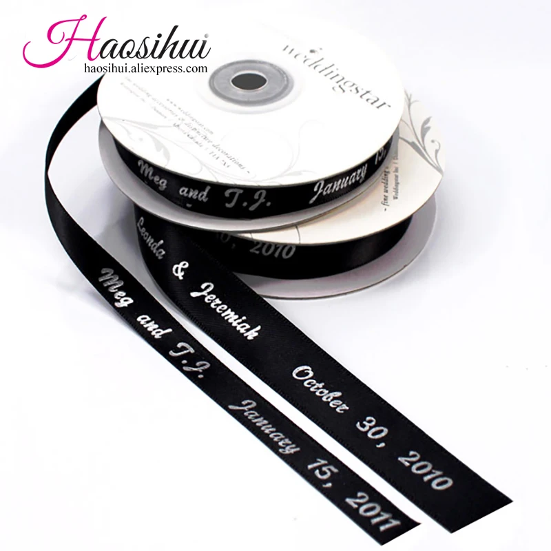 HAOSIHUI 7/8 ''(23 мм) горячая Распродажа Персонализированная лента для сувениров