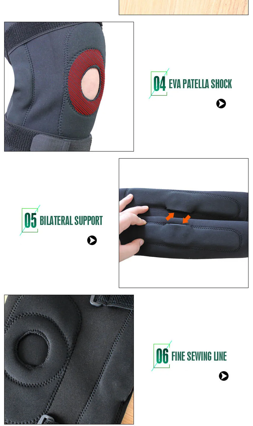 AOLIKES 1 шт. профессиональные спортивные безопасные наколенники с отверстиями спортивные с металлической пластиной черные