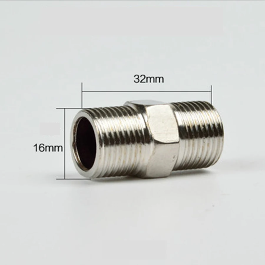 DN10 3/8 &quotBSPP Мужской шестигранный ниппель штуцера трубы 201 Нержавеющая сталь Длина
