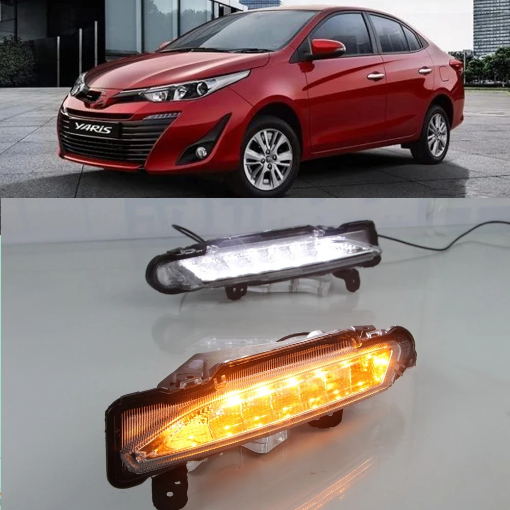 CSCSNL 1 набор 12V автомобильный светодиодный для Toyota Yaris 2017 2018 2019 DRL Габаритные огни