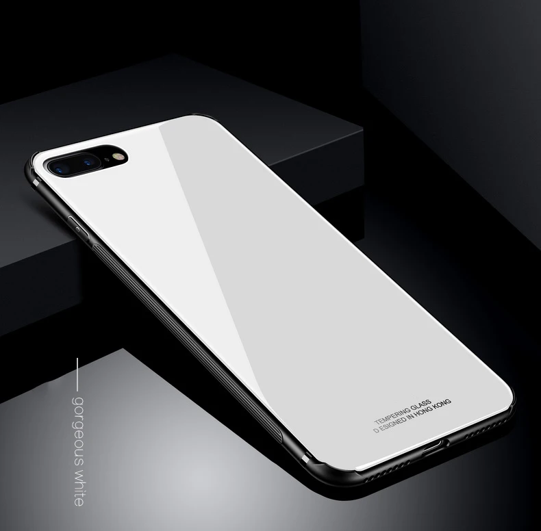 Чехол из закаленного стекла MAKAVO для iPhone XS Max 8 Plus 7 X, роскошный гибридный чехол на заднюю панель, противоударный жесткий чехол для iPhone8 XR