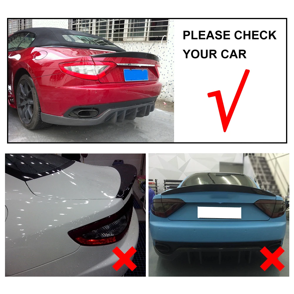 Автомобильный задний спойлер из углеродного волокна для багажника подходит Maserati