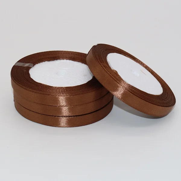 Атласная Лента бренда лента бронв 25 ярдов шелковая для свадьбы украшение