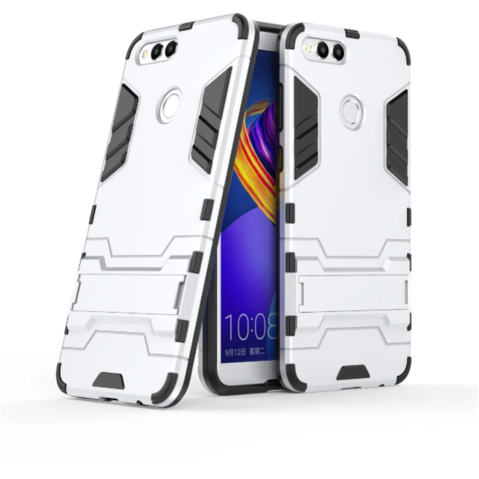 Броня анти-шок силикон + пластиковый Гибридный чехол для Huawei Honor 7x 8X 6X 5X Чехол