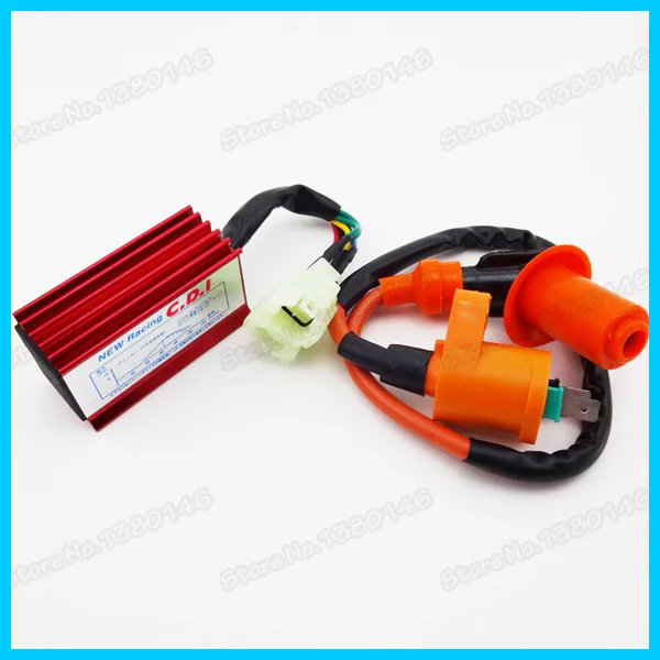 Ignition Coil &amp Racing 6 Pin CDI Box For GY6 50cc 125cc 150cc Moped Scooter Motocross Motorbike ATV Go Kart | Автомобили и
