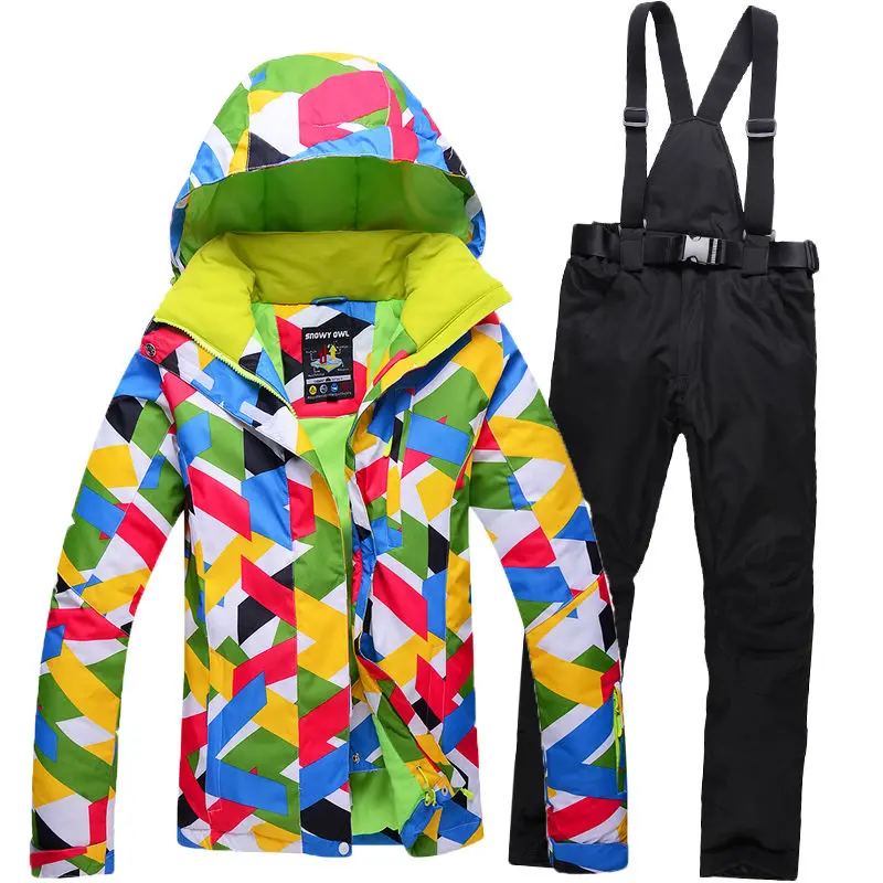 2015 высокое качество лыжные костюмы Куртки + Штаны сноуборд одежда лыжная куртка
