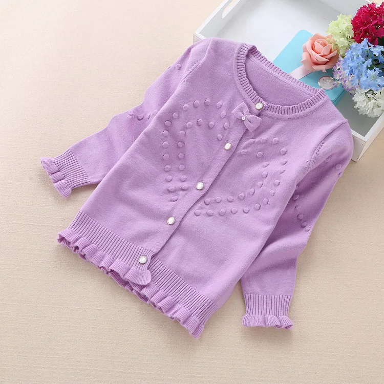 

2021 new children sweaters 3-16 years girls' sweaters cotton children cardigans 8602