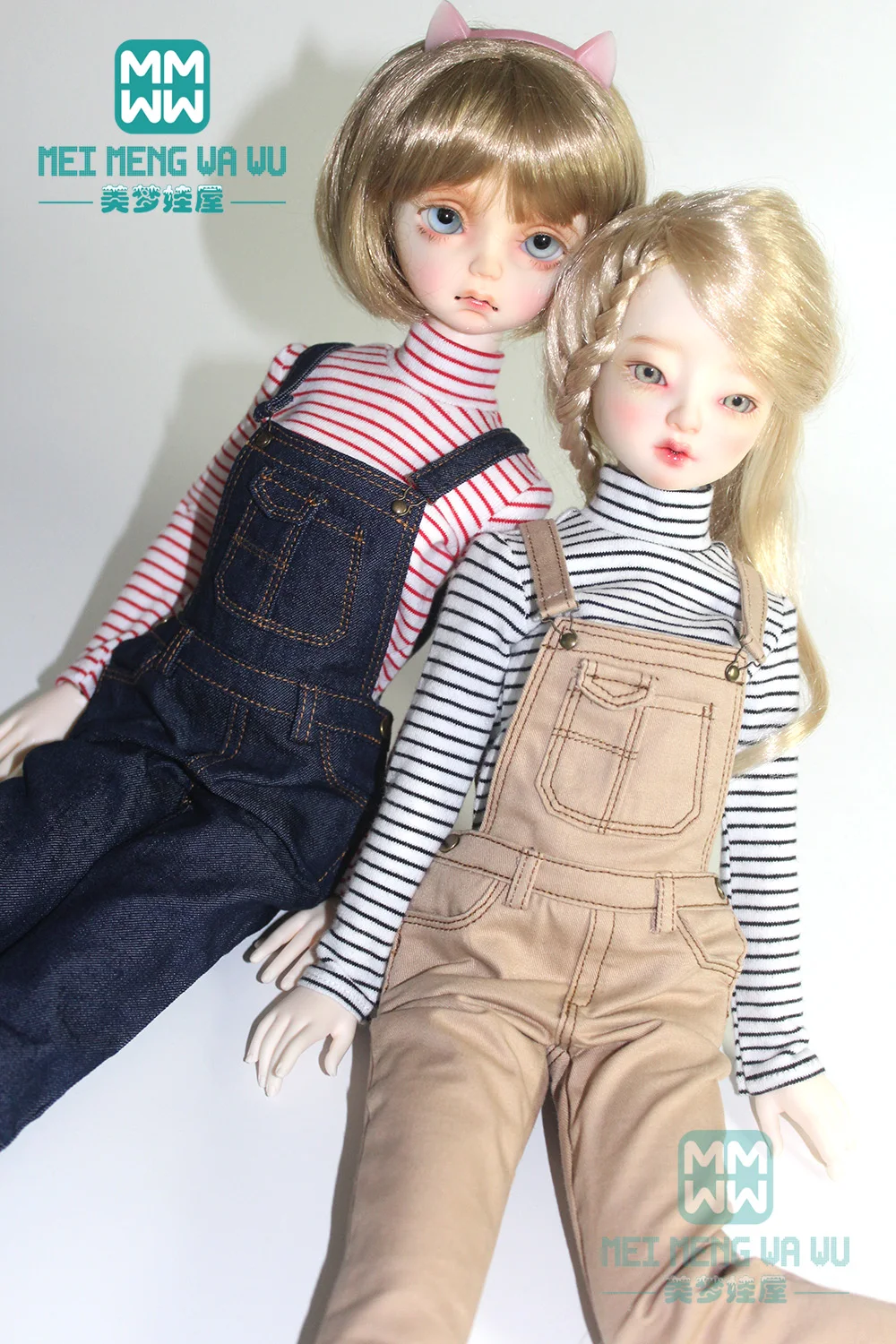 Одежда для кукол 43 см 1/4 BJD кукла модная футболка в полоску брюки на бретелях |