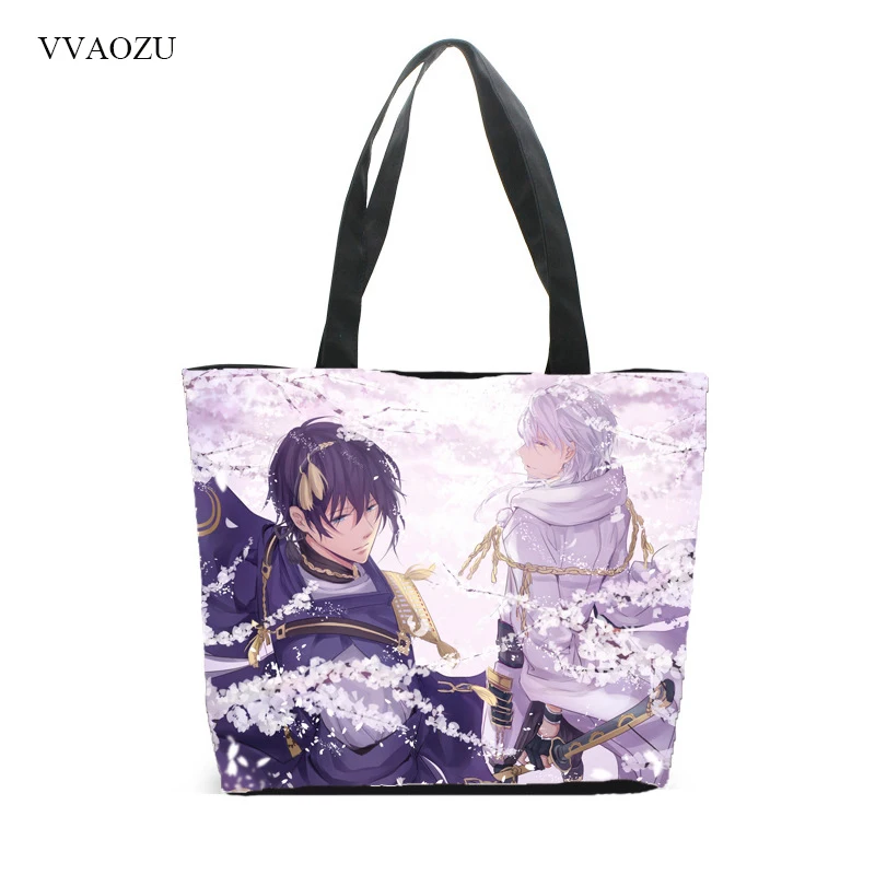 

Touken Ranbu Online Handbags Portable Shoulder Bags Reusable Shopping Grocery Packing Bag Tote Casual Beach Bags Travel Handbag