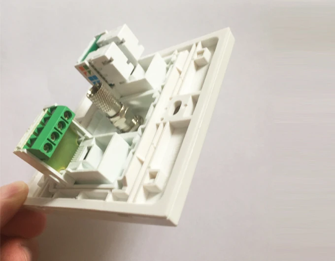 Бесплатная доставка качественная Белая настенная панель 86x86 мм RJ45 + цифровой