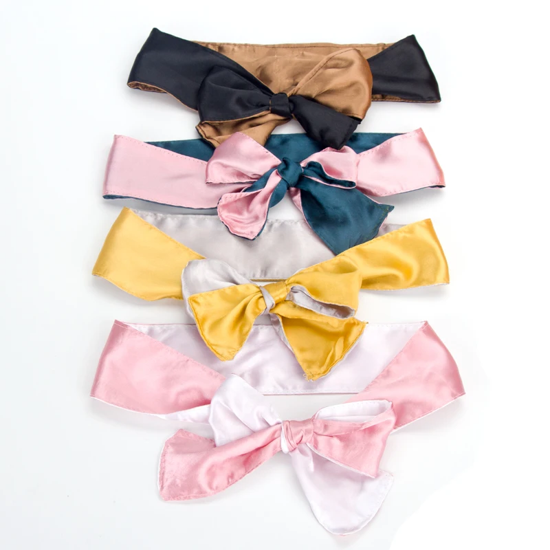 Новый бесцветный атласный шарф двойного цвета для наращивания волос повязка на