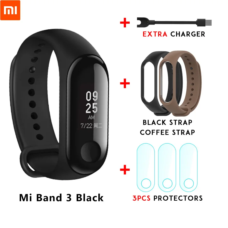 Mi band 3 n strap Xiaomi mi Band 3 mi band 3 для Android IOS фитнес-трекер монитор сердечного ритма 0,78 ''OLED дисплей тачпад Bluetooth 4,2 - Цвет: Mi band 3 n strap