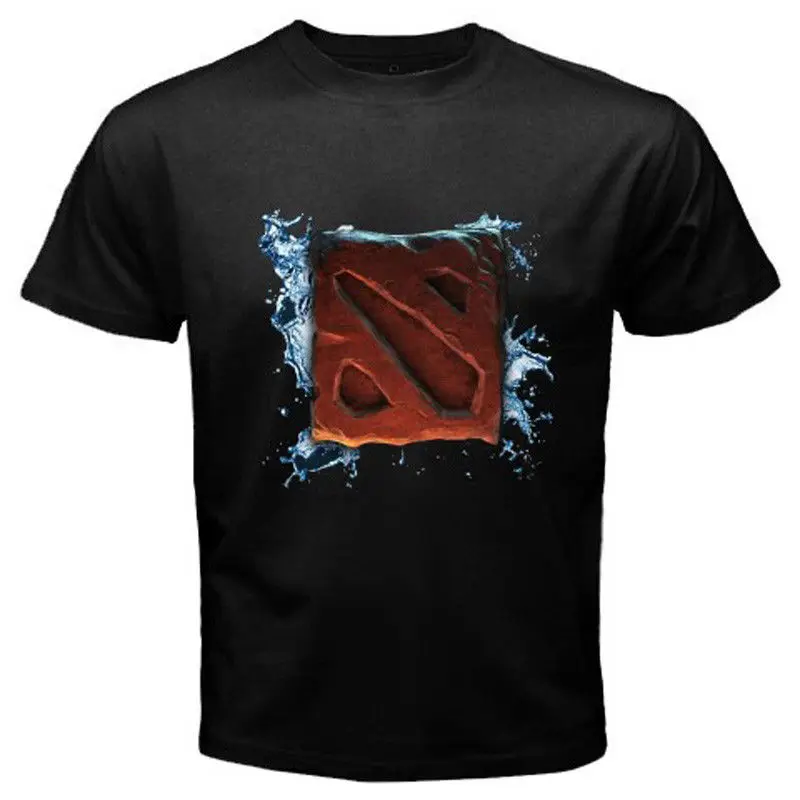 DOTA 2 Защита древних многопользовательских игр Белый Черный Размер футболки S