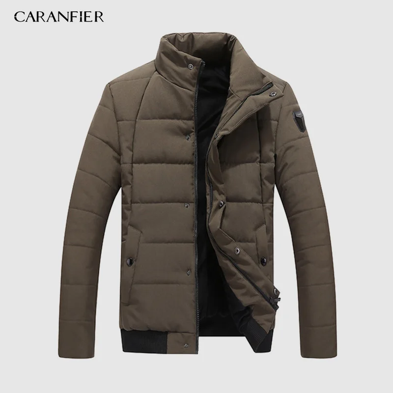 Новинка 2019 осенне зимняя мужская теплая куртка CARANFIER повседневные парки Мужское