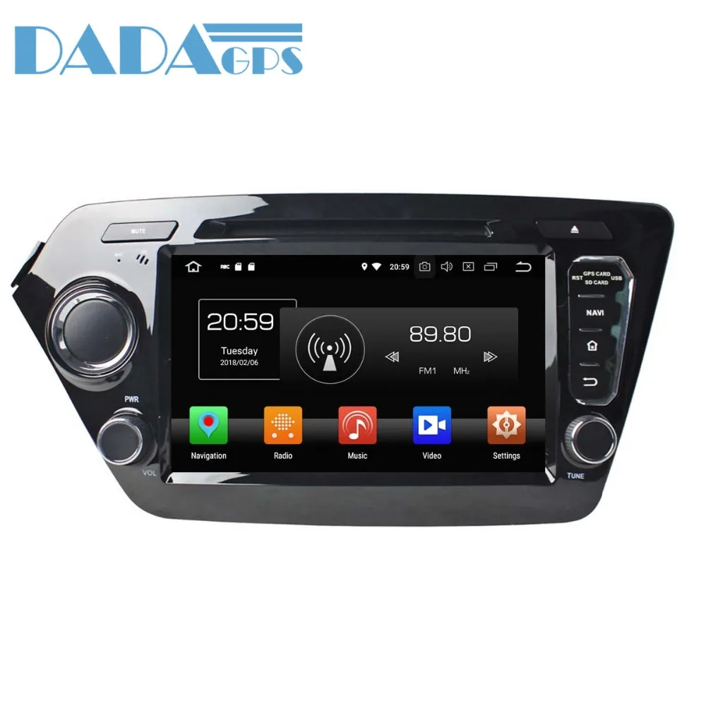 Автомагнитола с DVD плеером Android 8 0 7 1 GPS навигация для Kia K2 RIO 2010 2011 2012 2013 2014 2015 2016