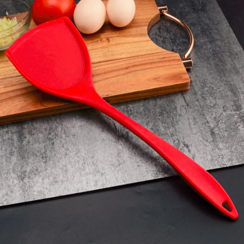 1Pc Non-Stick Turner Silicone Spatula Heat-Resistant Long Handle Kitchen Cooking Utensils | Дом и сад