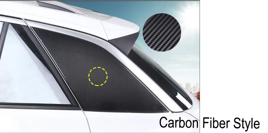 Carbon Fiber Style SUNFADA углеродное волокно/Блестящая черная наклейка украшение для автомобилей для VW VOLKSWAGEN T-ROC Скрытая C Колонка слот для автомобиля-Стайлинг - Название цвета: Carbon Fiber Style