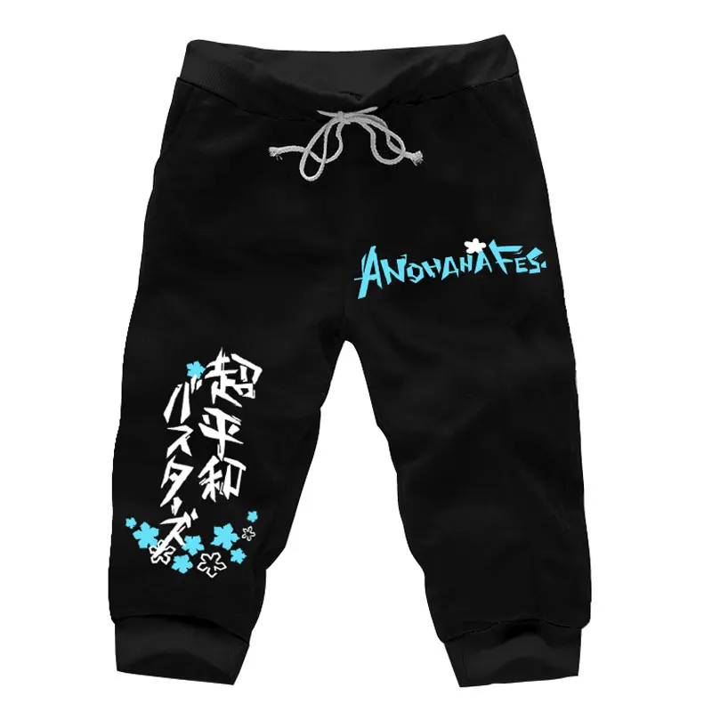 

Аниме Anohana: The Flower We Saw That Day мешковатые шорты для спортзала хлопковые повседневные короткие штаны-шаровары спортивный костюм с карманами