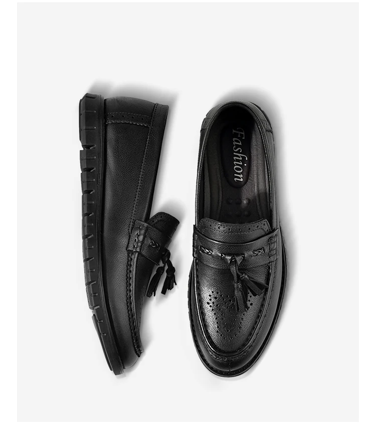 Г.; Мужская обувь с перфорацией типа «броги»; натуральная кожа; сезон лето-осень; кожаная обувь; мужские лоферы без шнуровки; Повседневная обувь; обувь для отдыха с бахромой