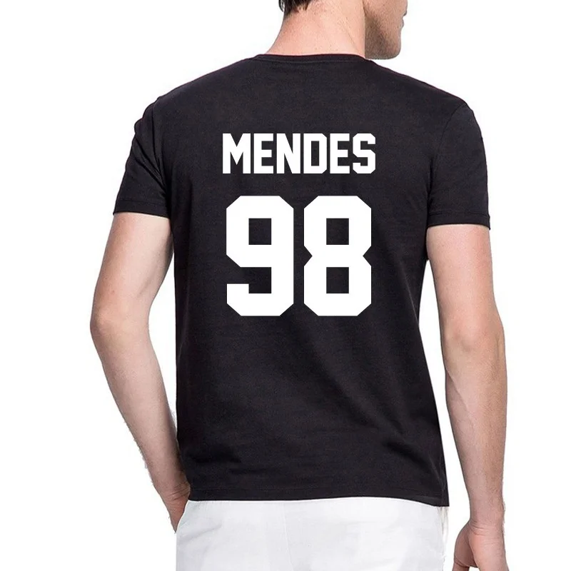 Модная футболка Shawn Mendes MENDES 98 футболки с буквенным принтом на спине для