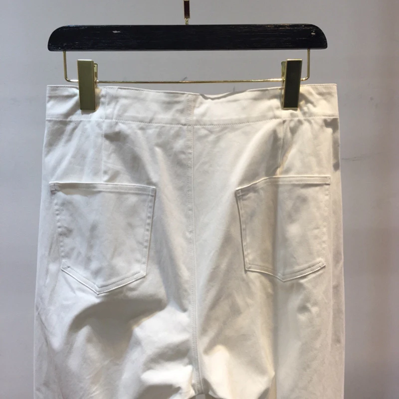 Женские свободные брюки TWOTWINSTYLE с высокой талией на шнурке весенние 2020 | Женская