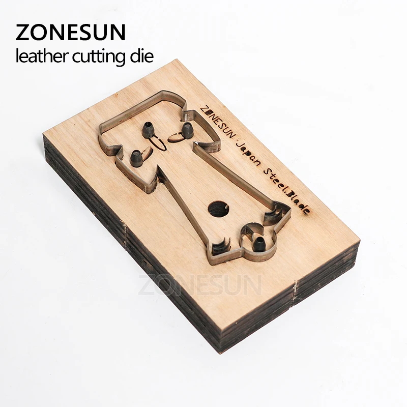 ZONESUN Cat Подгонянный кожаный режущий штамп DIY ремесло провод наушники коллектор деревянный шаблон пробивая режущая форма