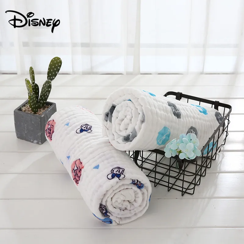 Disney 70*110 см хлопковое банное полотенце с принтом детское газовое одеяло Детская