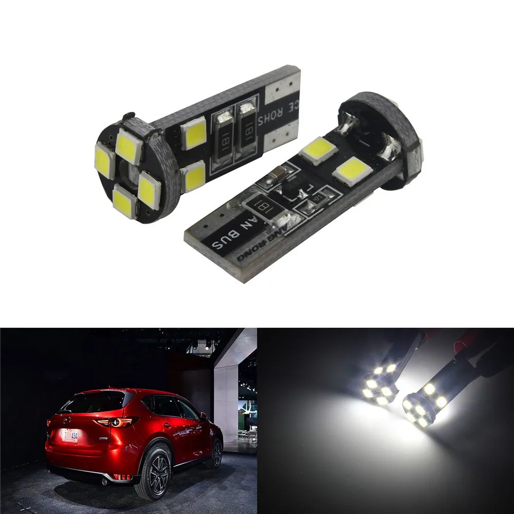 ANGRONG 10X T10 8 SMD 501 W5W безошибочный ксеноновый белый светодиод Sidelight номерной знак покрытые лампы габаритный Автомобильный Фонарь лампы для чтения