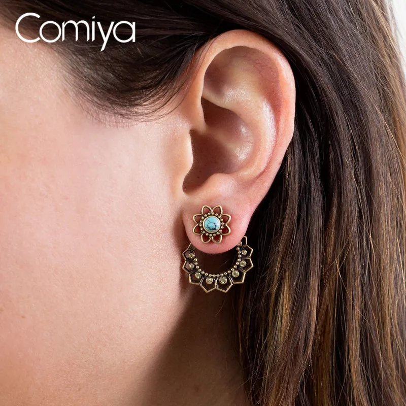 Comiya массивные аксессуары из цинкового сплава золотого цвета Pendientes Mujer Moda