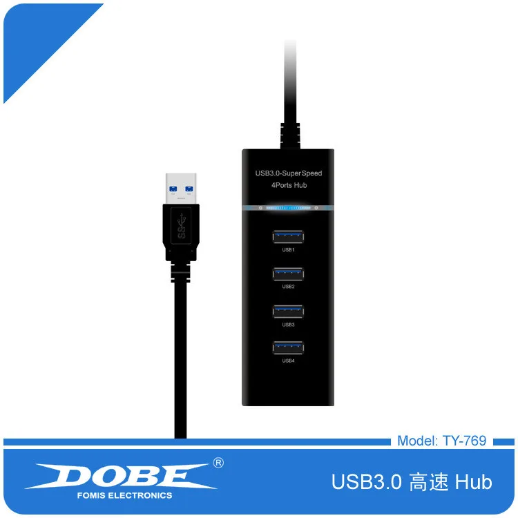 Новый Супер Скоростной Внешний Usb 4 порта USB 3 0 концентратор разветвитель адаптер