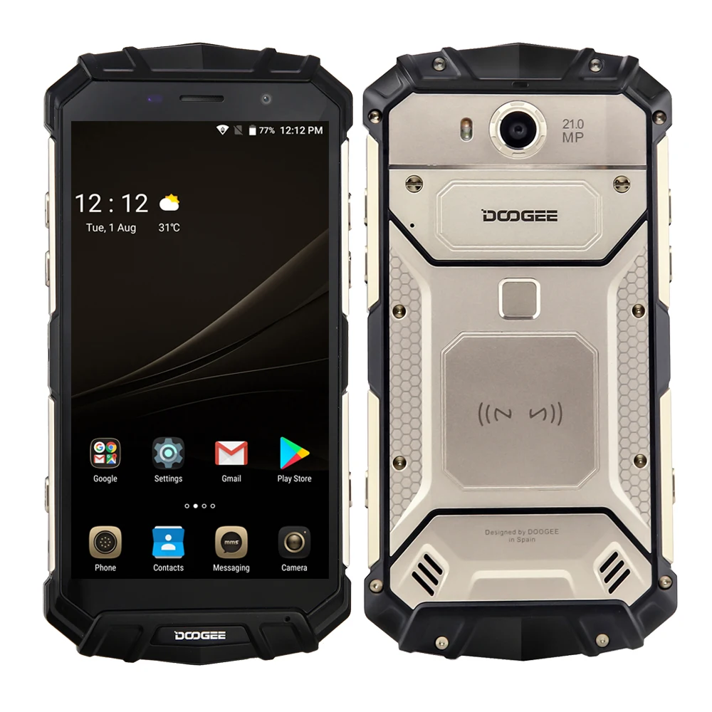 DOOGEE S60 водонепроницаемый IP68 смартфон 5 2 &quotHelio P25 Octa Core 6 ГБ 64 Android 7 0 5580 МП мАч 12V2A