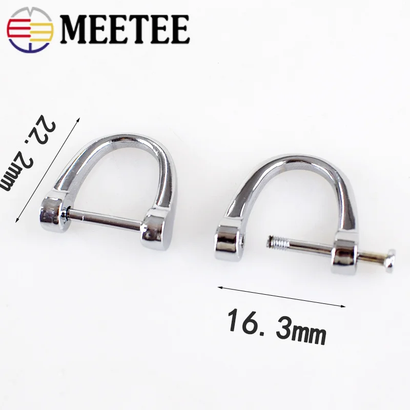 Meetee 6 шт. 17 мм металлический ключ D кольцо Пряжка подковы DIY сумки для одежды Ремесло Швейные декоративные аксессуары BD320