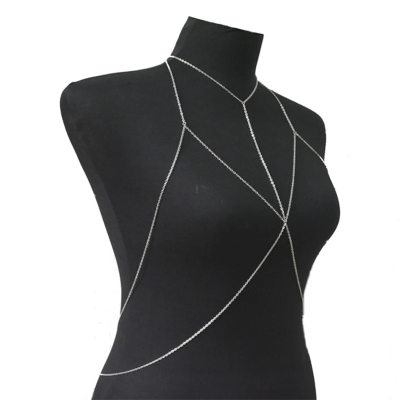 Newest Women Multilayer Body Chain Choker Summer Beach Bikini Jewelry Punk Style Sexy Waist Bra Thin For Party | Украшения и