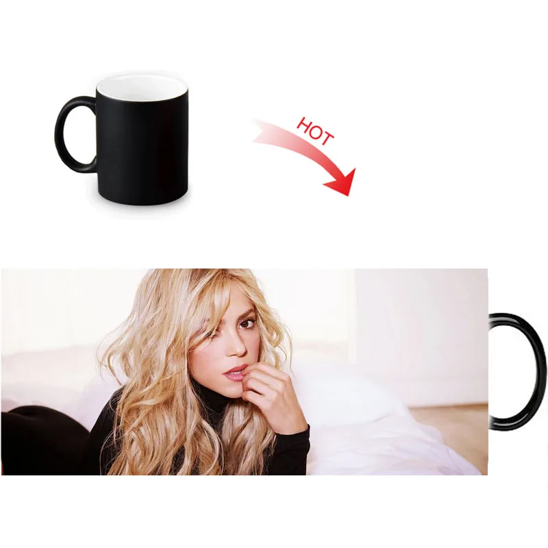 Кружка для кофе SHAKIRA меняющая цвет Термочувствительная кружка на день рождения