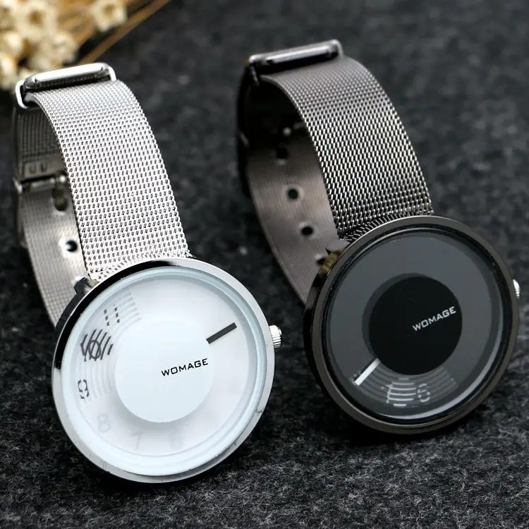 2019 fashion hot sell brand womage women man unsex mesh steel wrist watch popular style quartz student watches unique designer free global shipping
