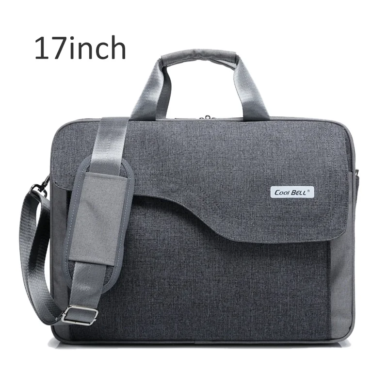 Gray 17inch Мужские портфели, бизнес чемодан для ноутбука на молнии, сумки через плечо, сумки для ноутбуков, нейлоновая мужская сумка через плечо XA199ZC - Цвет: Gray 17inch