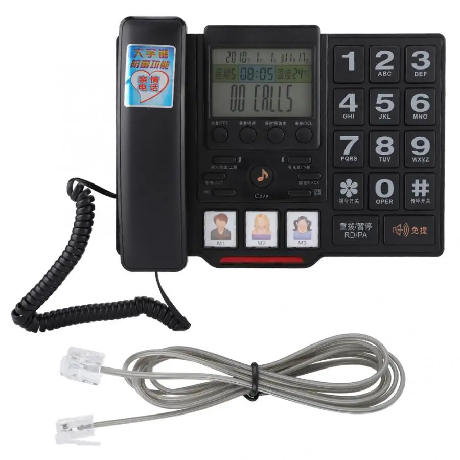 Telefon C219 простой стиль стационарный телефон стационарный Настольный телефон для домашний рабочий стол telefono fijo