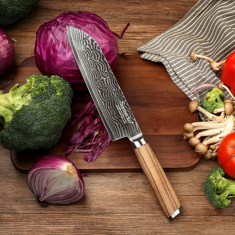 Набор кухонных ножей SUNNECKO дамасский набор из стали VG10 сантоку нож шеф повара для