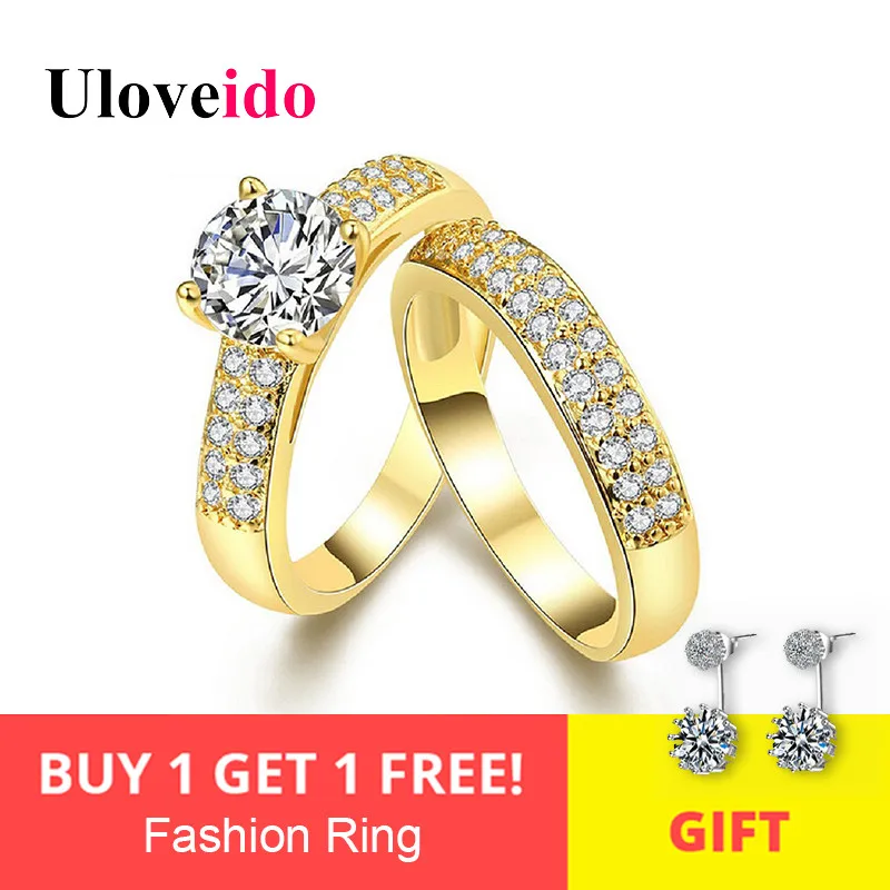 Uloveido Promise Engage Мужские t двойные кольца для пар мужчин и женщин мужские женские