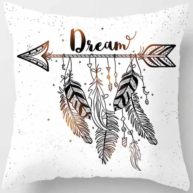 

Hot sale beauty feather pillow case men women ladies square pillow cases home creative color pillow cover 45*45cm