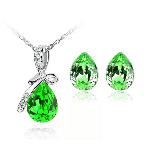 Комплект из колье и серёг с кристаллами|brand jewelry sets|fashion setjewelry sets |