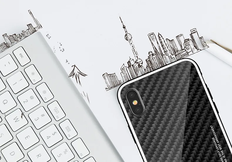 3 в 1 Настоящее Углеволокно для iphone X XR XS MAXCase ультра-легкий Чехол для мобильного телефона чехол для Apple iphone 8 7 6s Plus карбоновый чехол
