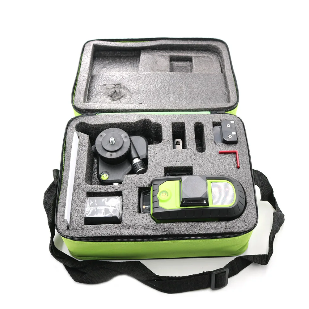 New! 12 Line 3D laser level 360 Vertical And Horizontal Laser Level Self-leveling Cross Line 3D Green Laser Level with outdoor images - 6