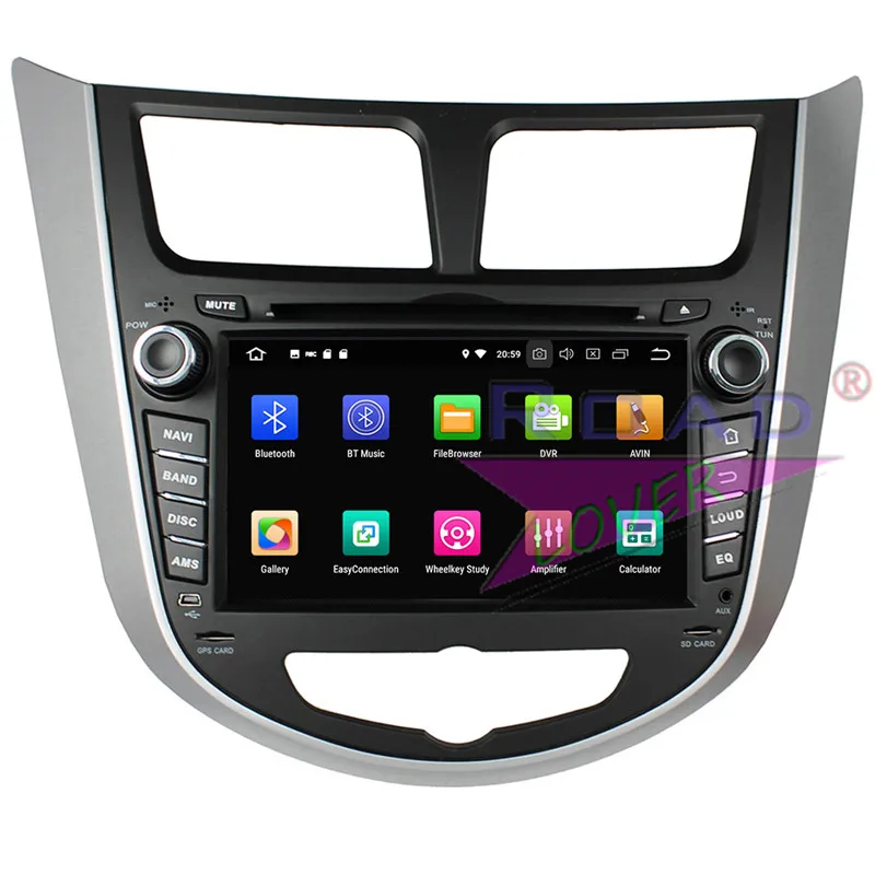 Roadlover Android 9 0 автомобильный DVD-плеер видео для Hyundai Verna Accent Solaris 2011-2012 Стерео GPS